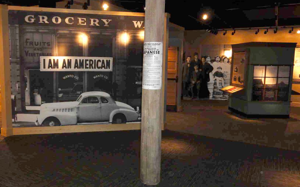 The entrance to the Interpretive Learning Center explores what life was like for detainees before World War II.