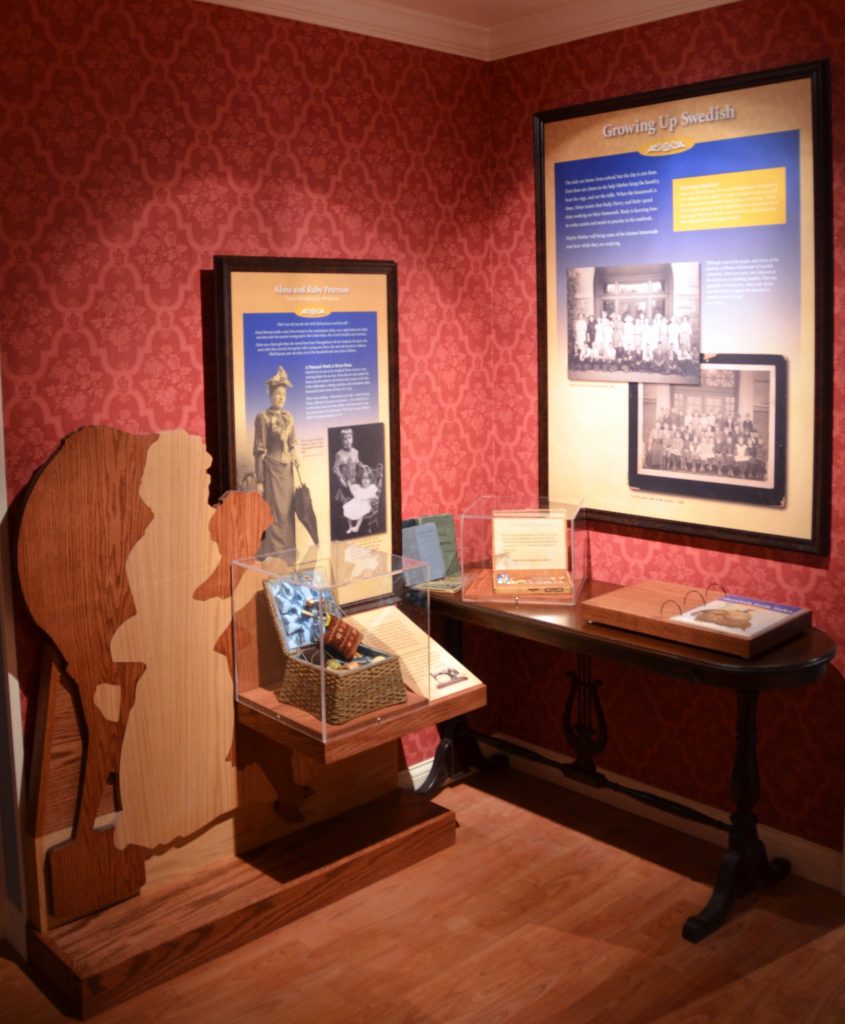 In a recreated parlor, visitors can experience how Swedish immigrants to Rockford lived. 